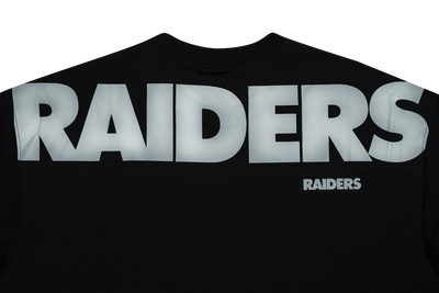 LAS VEGAS RAIDERS NFL BLACK OVERSIZED SHORT SLEEVE T-SHIRT