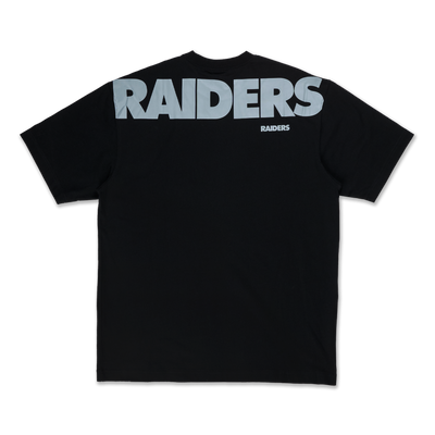 LAS VEGAS RAIDERS NFL BLACK OVERSIZED SHORT SLEEVE T-SHIRT