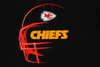 KANSAS CITY CHIEFS NFL BLACK OVERSIZED SHORT SLEEVE T-SHIRT