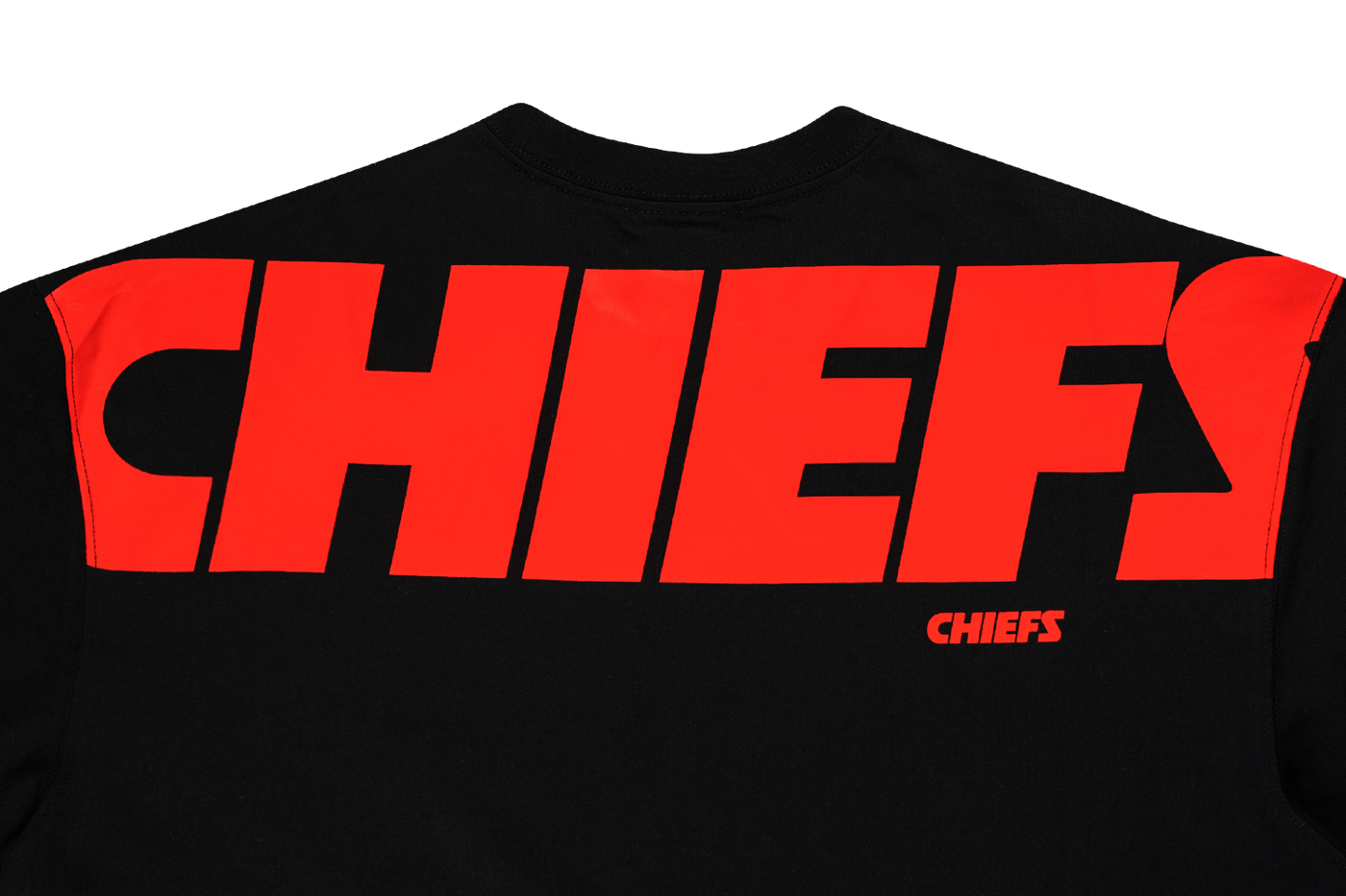 KANSAS CITY CHIEFS NFL BLACK OVERSIZED SHORT SLEEVE T-SHIRT