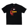 KANSAS CITY CHIEFS NFL BLACK OVERSIZED SHORT SLEEVE T-SHIRT