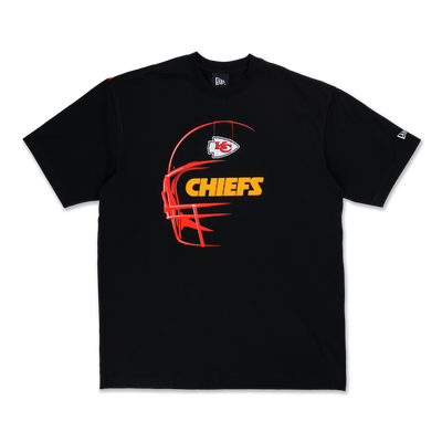 KANSAS CITY CHIEFS NFL BLACK OVERSIZED SHORT SLEEVE T-SHIRT