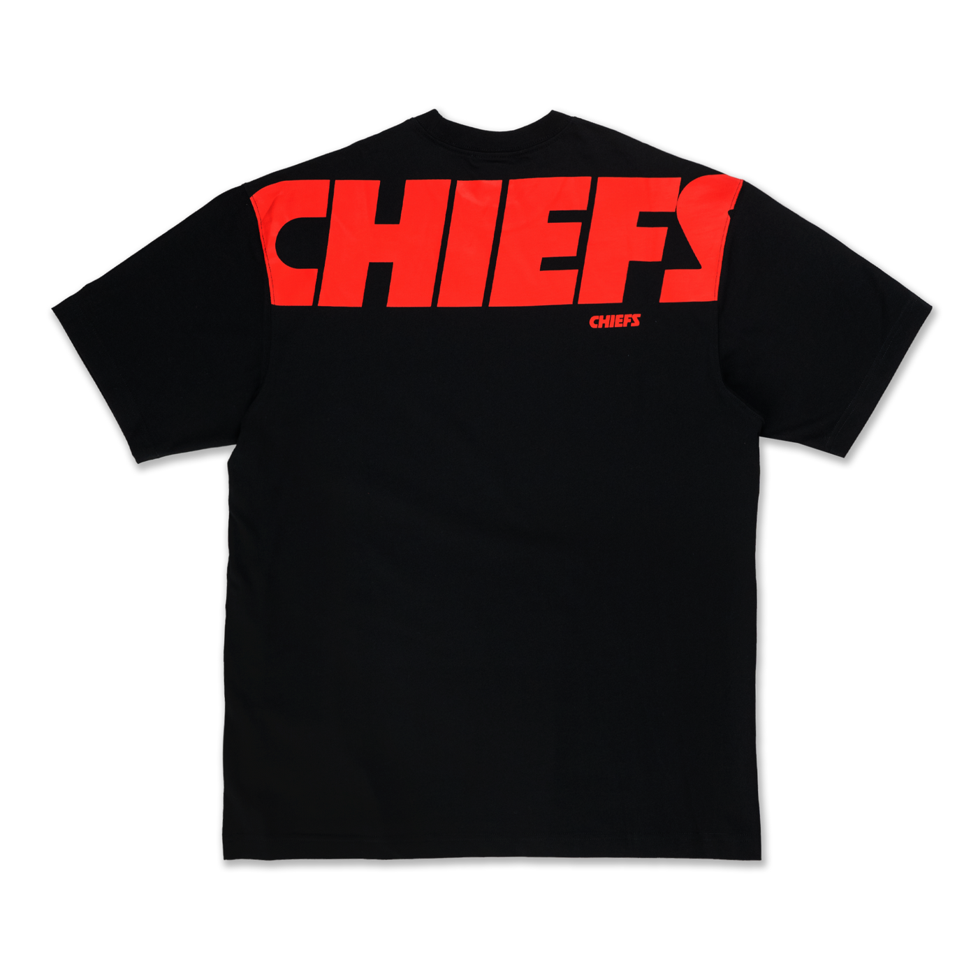 KANSAS CITY CHIEFS NFL BLACK OVERSIZED SHORT SLEEVE T-SHIRT