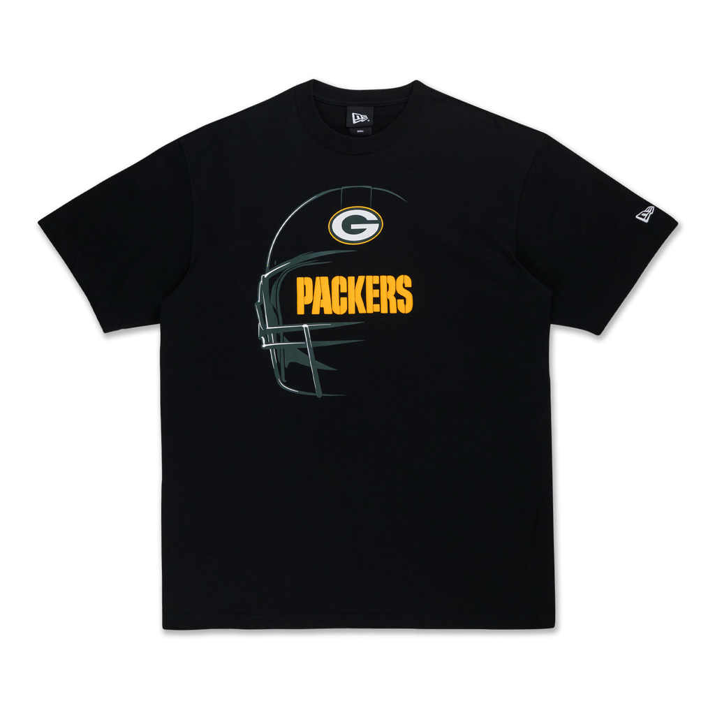GREEN BAY PACKERS NFL BLACK OVERSIZED SHORT SLEEVE T-SHIRT