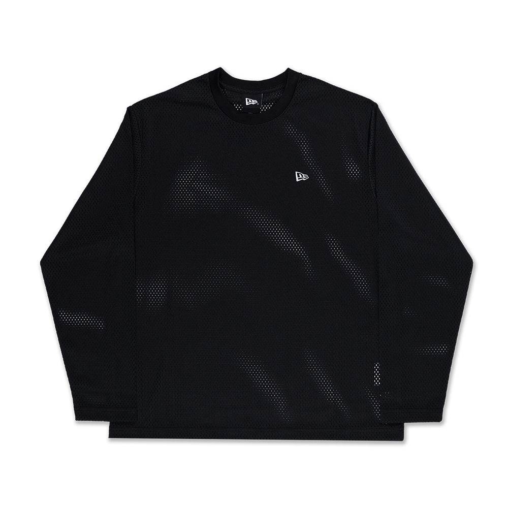 NEW ERA DARK 90S BLACK MESH LONG SLEEVE T-SHIRT