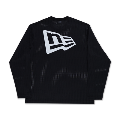 NEW ERA DARK 90S BLACK MESH LONG SLEEVE T-SHIRT