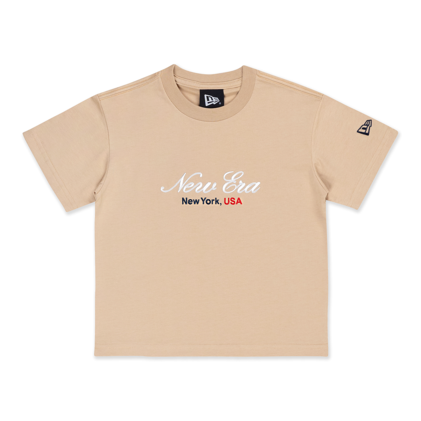 NEW ERA BASIC SCRIPT OAT MILK KIDS SHORT SLEEVE T-SHIRT