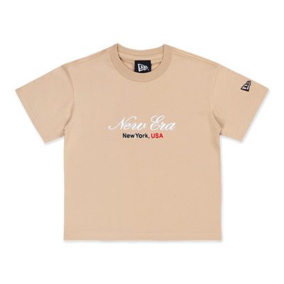 NEW ERA BASIC SCRIPT OAT MILK KIDS SHORT SLEEVE T-SHIRT