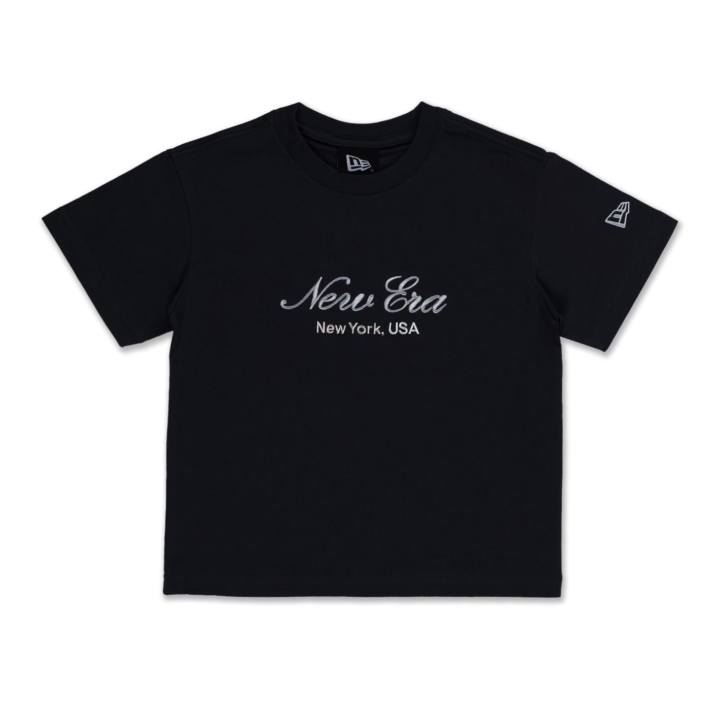 NEW ERA BASIC SCRIPT GRAPHITE KIDS SHORT SLEEVE T-SHIRT