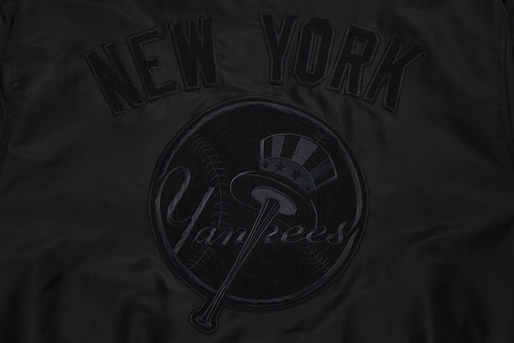 NEW YORK YANKEES NEW ERA DARK 90S BLACK VARSITY JACKET