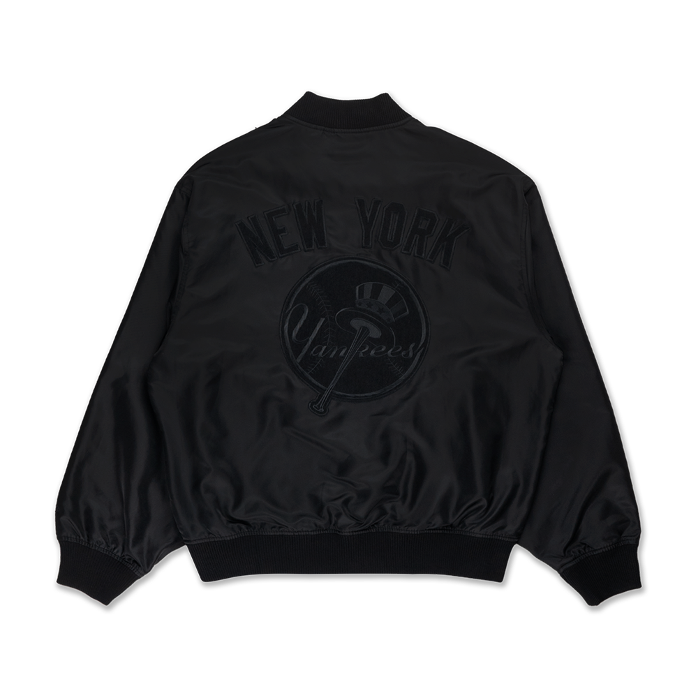 NEW YORK YANKEES NEW ERA DARK 90S BLACK VARSITY JACKET