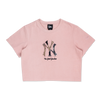 NEW YORK YANKEES PREPPY DIRTY PINK WOMEN CROP TEE