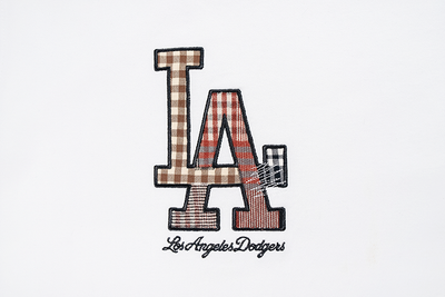 LOS ANGELES DODGERS PREPPY WHITE WOMEN CROP TEE