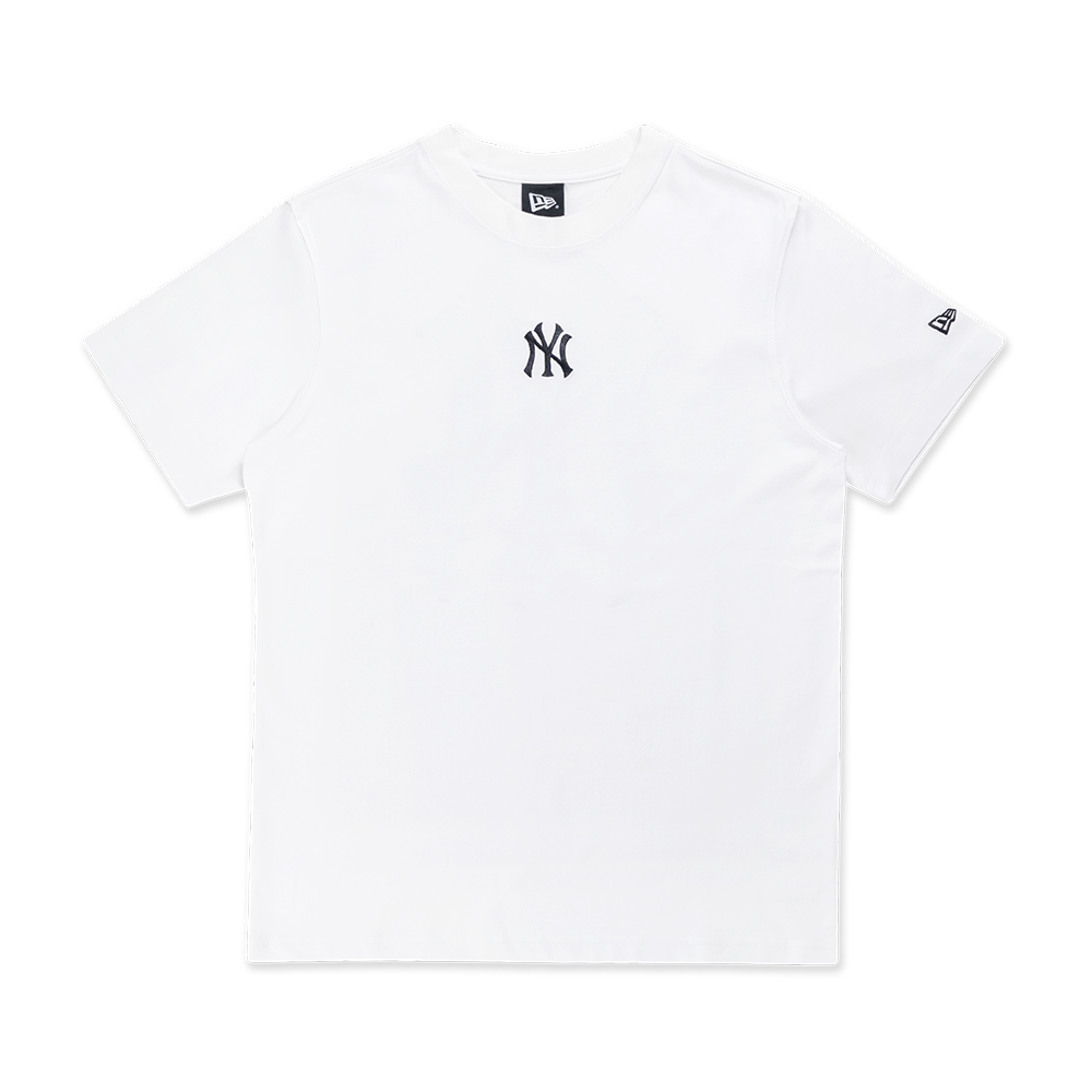 NEW YORK YANKEES PREPPY WHITE SHORT SLEEVE T-SHIRT