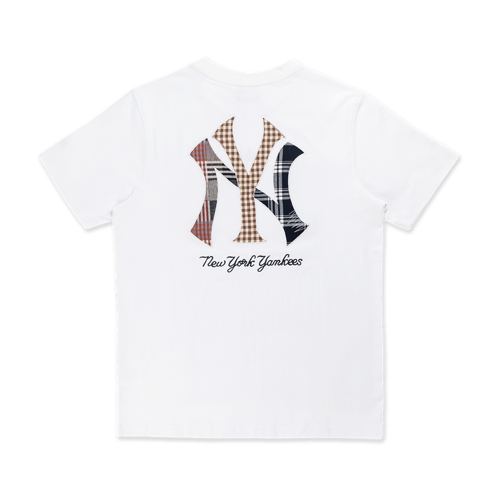 NEW YORK YANKEES PREPPY WHITE SHORT SLEEVE T-SHIRT