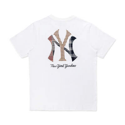 NEW YORK YANKEES PREPPY WHITE SHORT SLEEVE T-SHIRT