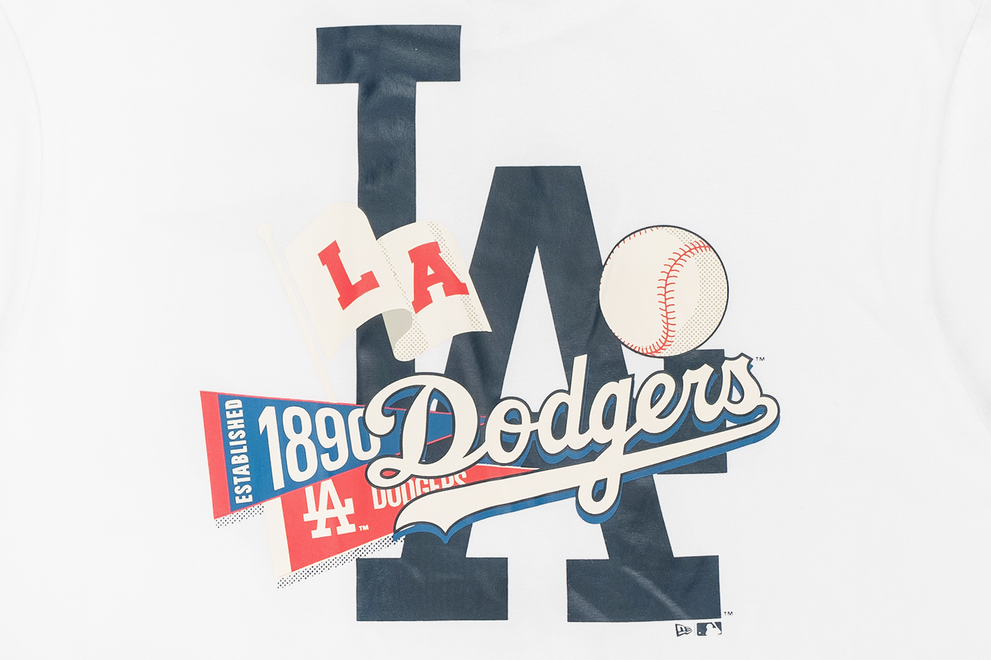 LOS ANGELES DODGERS ESSENTIAL WHITE SHORT SLEEVE T-SHIRT