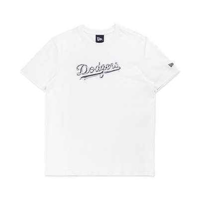 LOS ANGELES DODGERS COMIC SPACE WHITE SHORT SLEEVE T-SHIRT