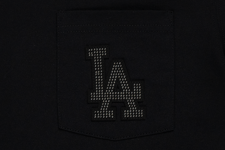 LOS ANGELES DODGERS NEW ERA DARK 90S BLACK SHORT SLEEVE POCKET T-SHIRT