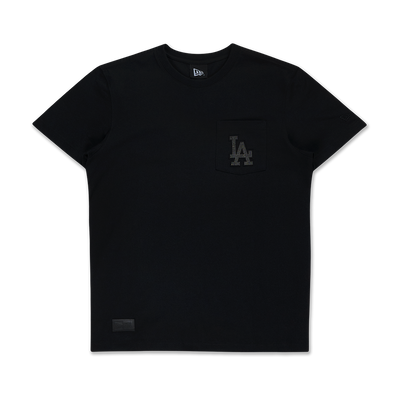 LOS ANGELES DODGERS NEW ERA DARK 90S BLACK SHORT SLEEVE POCKET T-SHIRT