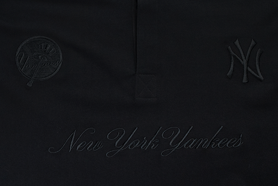 NEW YORK YANKEES DARK 90S BLACK RUGBY SWEATSHIRT