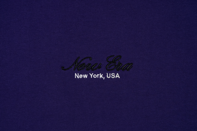 NEW ERA BASIC SCRIPT OVERSIZED PURPLE SHORT SLEEVE T-SHIRT