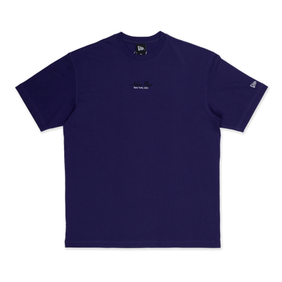 NEW ERA BASIC SCRIPT OVERSIZED PURPLE SHORT SLEEVE T-SHIRT