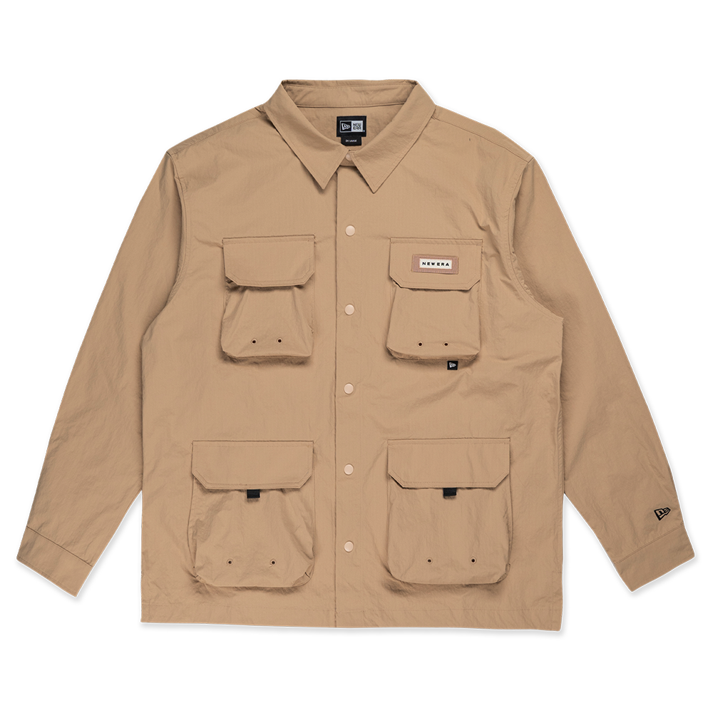 NEW ERA URBAN COMMUTER KHAKI LONG SLEEVE WOVEN SHIRT