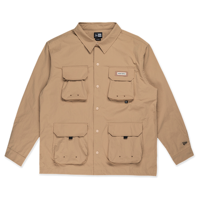 NEW ERA URBAN COMMUTER KHAKI LONG SLEEVE WOVEN SHIRT