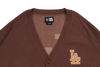 LOS ANGELES DODGERS ESSENTIAL DARK BROWN CARDIGAN