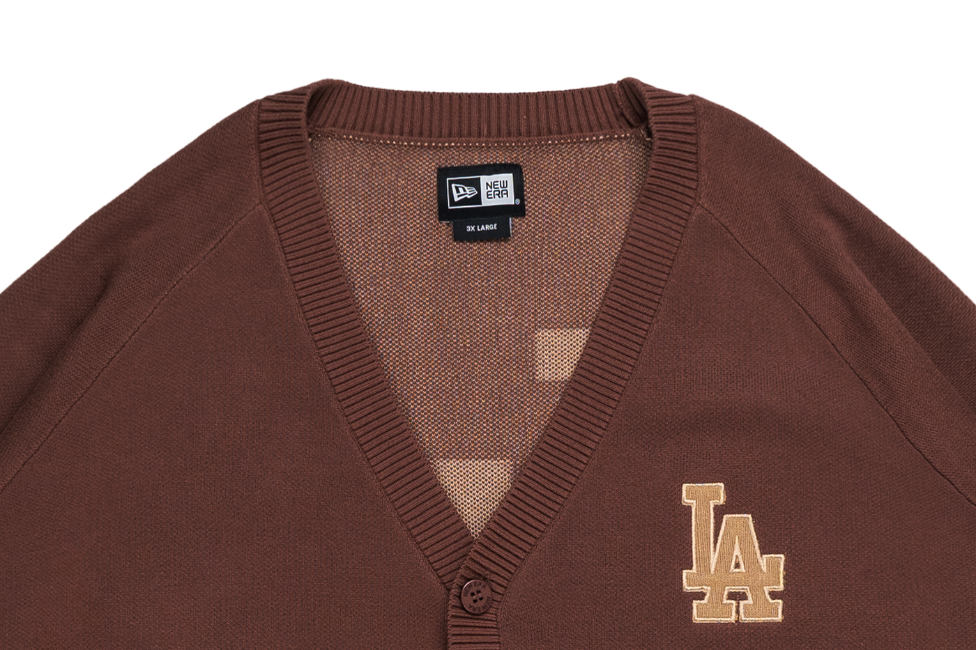 LOS ANGELES DODGERS ESSENTIAL DARK BROWN CARDIGAN