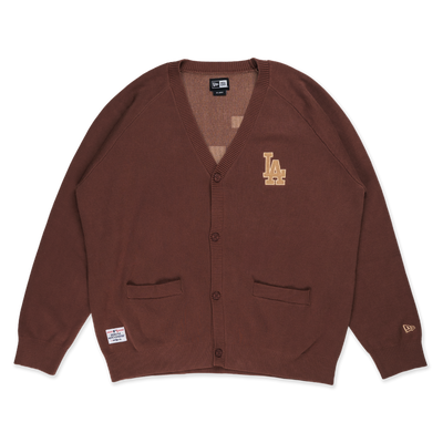 LOS ANGELES DODGERS ESSENTIAL DARK BROWN CARDIGAN