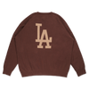 LOS ANGELES DODGERS ESSENTIAL DARK BROWN CARDIGAN