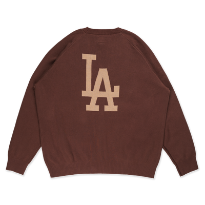 LOS ANGELES DODGERS ESSENTIAL DARK BROWN CARDIGAN