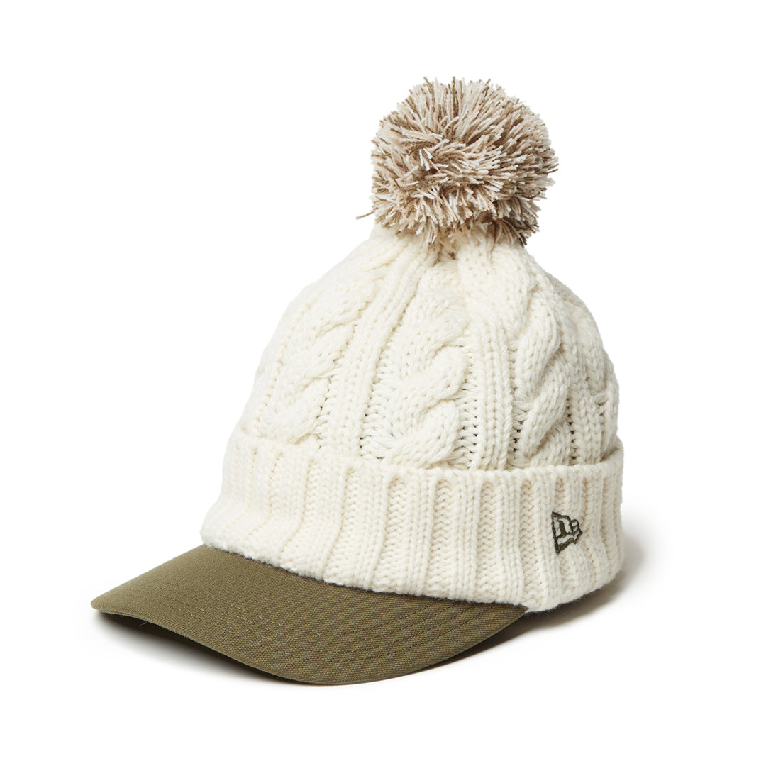 NEW ERA GOLF OFF WHITE VISOR KNIT BEANIE