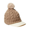 NEW ERA GOLF BEIGE VISOR KNIT BEANIE