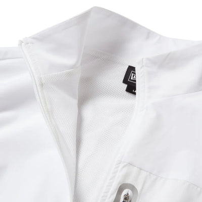 NEW ERA WOVEN NYLON WHITE FULL ZIP VEST