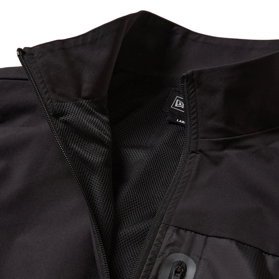 NEW ERA WOVEN NYLON BLACK FULL ZIP VEST