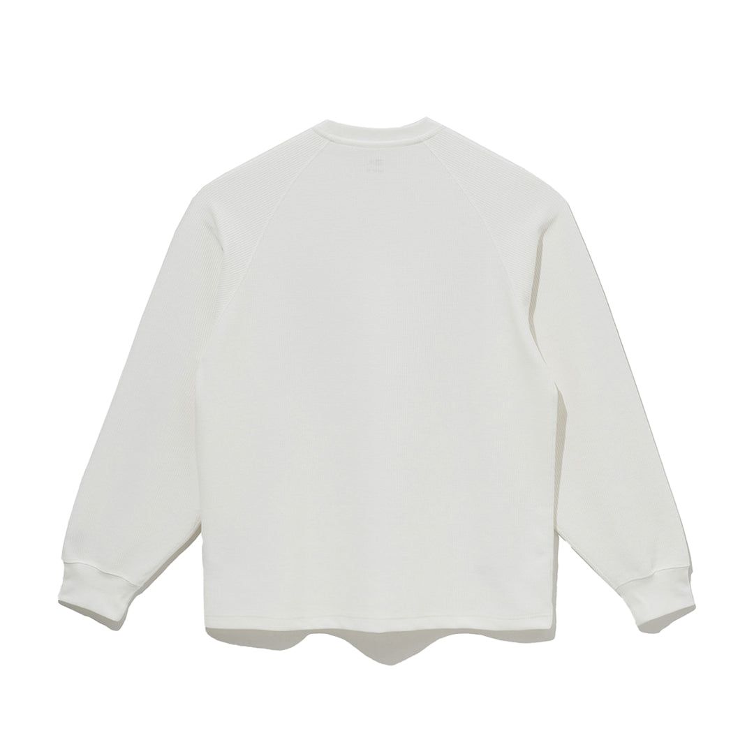 NEW ERA WAFFLE WHITE LONG SLEEVE T-SHIRT