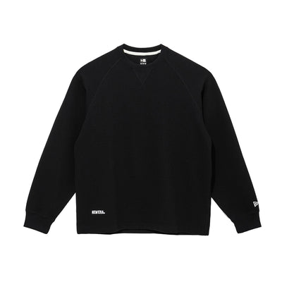 NEW ERA WAFFLE BLACK LONG SLEEVE T-SHIRT