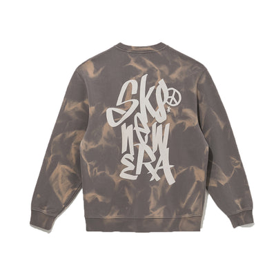 NEW ERA NEON GRAFFITI WASHING GRAY SWEATSHIRT