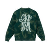 NEW ERA NEON GRAFFITI WASHING GREEN SWEATSHIRT