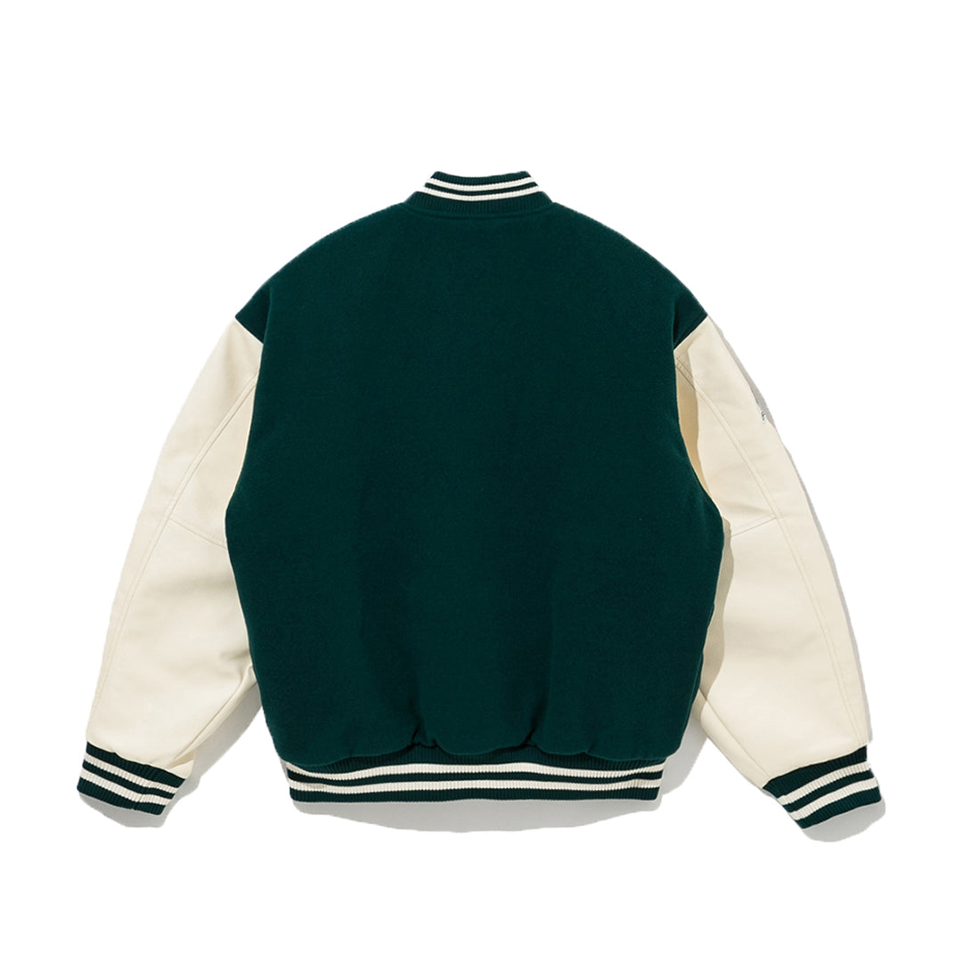 LOS ANGELES DODGERS PATCH GREEN VARSITY JACKET