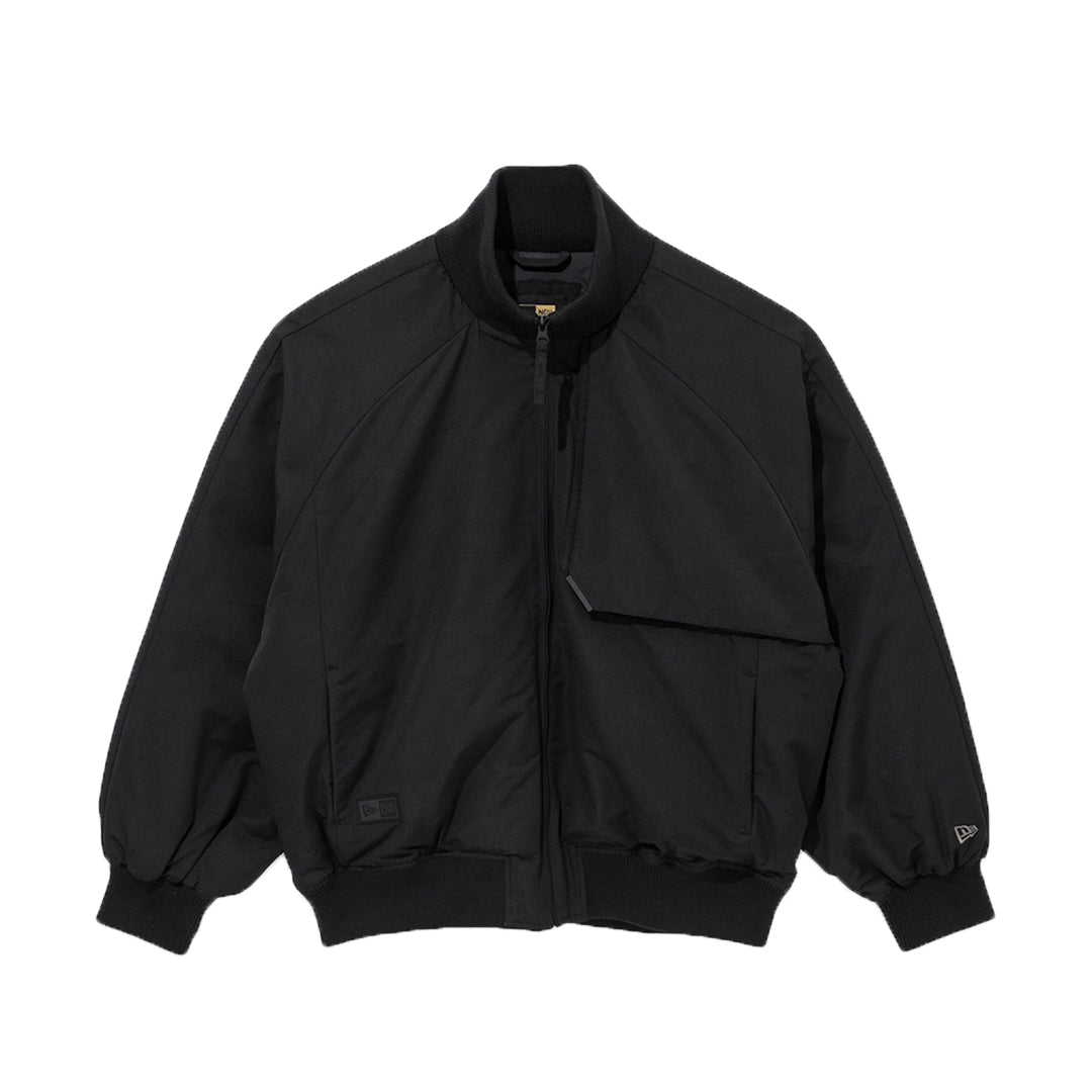 NEW ERA BLACK LABEL BLACK FLAP BOMBER JACKET