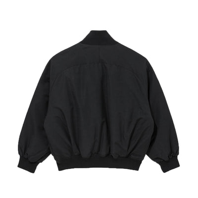 NEW ERA BLACK LABEL BLACK FLAP BOMBER JACKET