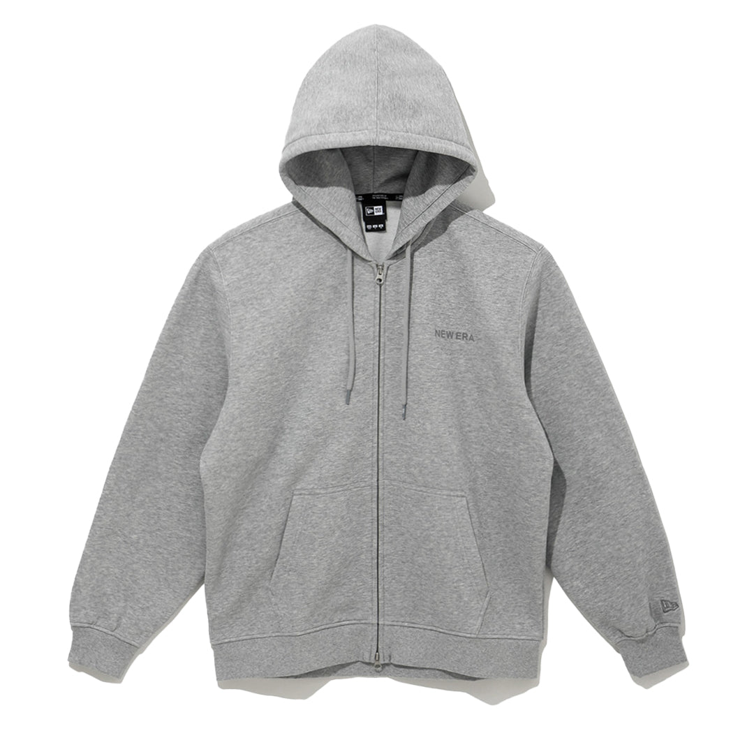 NEW ERA ESSENTIAL GRAY ZIP-UP HOODIE