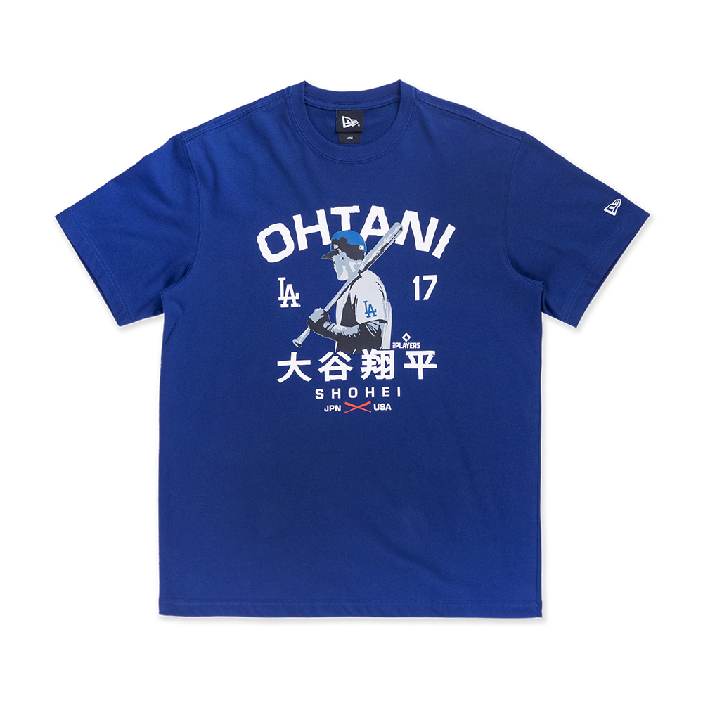 MLB LOS ANGELES DODGERS SHOHEI OHTANI DARK ROYAL BLUE SHORT SLEEVE T-SHIRT