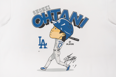 MLB LOS ANGELES DODGERS SHOHEI OHTANI WHITE SHORT SLEEVE T-SHIRT