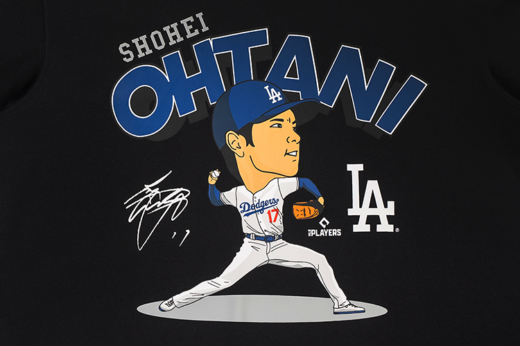 MLB LOS ANGELES DODGERS SHOHEI OHTANI BLACK SHORT SLEEVE T-SHIRT