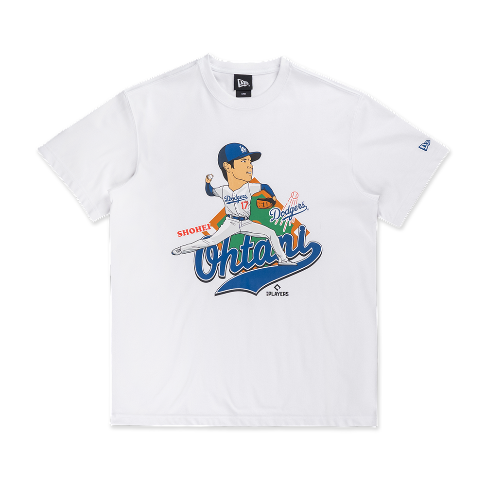 MLB LOS ANGELES DODGERS SHOHEI OHTANI WHITE SHORT SLEEVE T-SHIRT